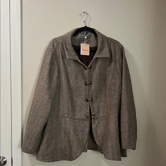BloomChic Heather Gray Women's Blazer - Picture 2 of 5